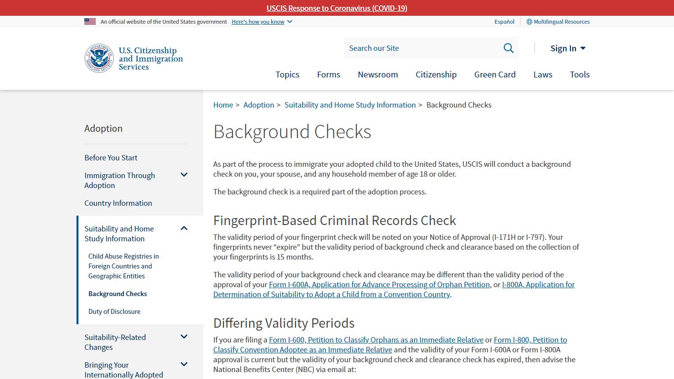 Background Checks | USCIS
